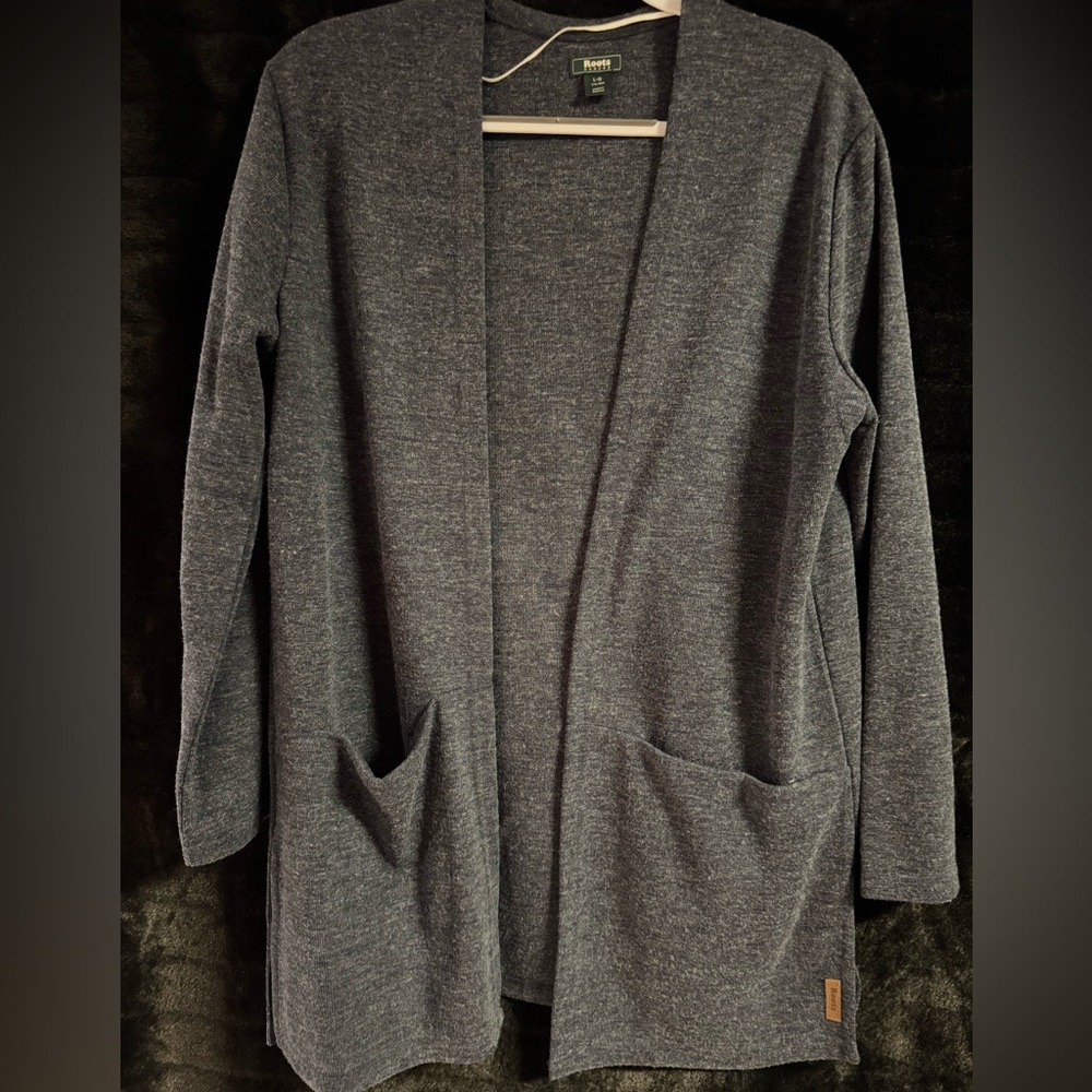 Roots Charcoal Knit Cardigan